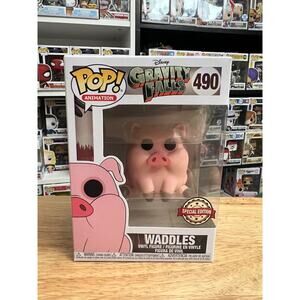 SPECIAL EDITION VAULTED Waddles Gravity Falls Funko Pop #490 Disney Pig Cartoon
